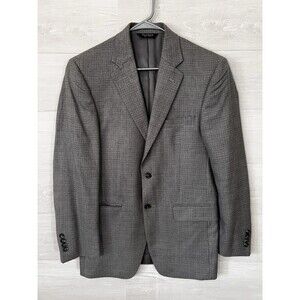 JOS A BANK SIGNATURE Mens Gray Silk WOOL Sports Coat Suit Jacket Blazer 37R
